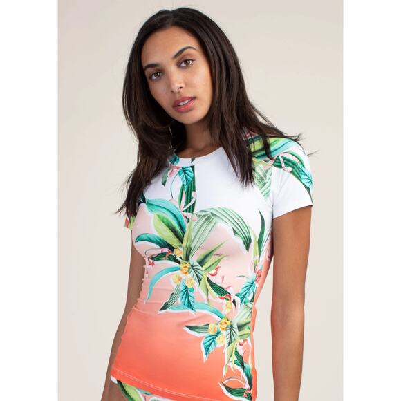 Trina Turk Other - NEW Trina Turk COSTA DE PRATA Sz S Rashguard Swim Top- Stunning!